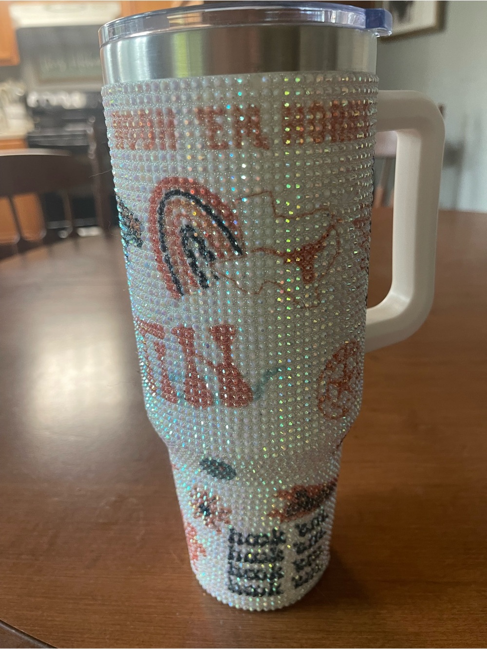 Texas Longhorns Bling Colossal 40oz Tumbler Memory Company Rhinestone No Straw